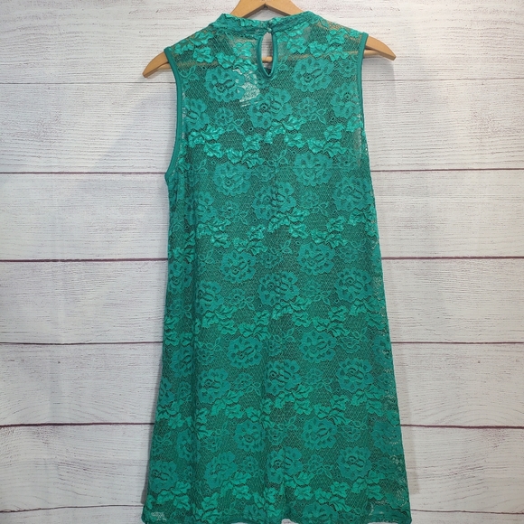 Liberty Love Emerald Green Lace A-Line Sleeveless Dress Size XL NWT - Picture 4 of 10